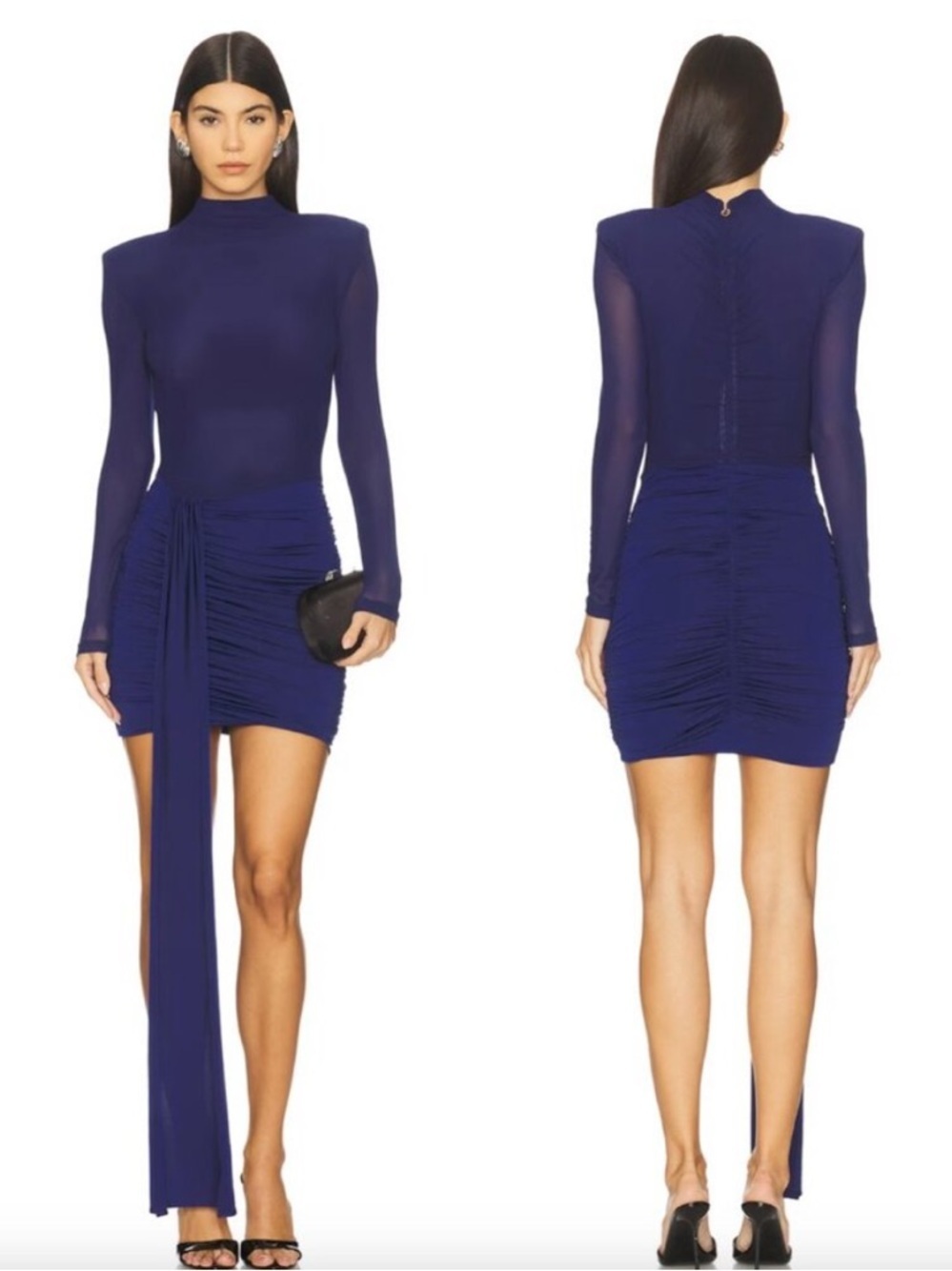 Nookie Royal Blue Long-Sleeve Mini Dress